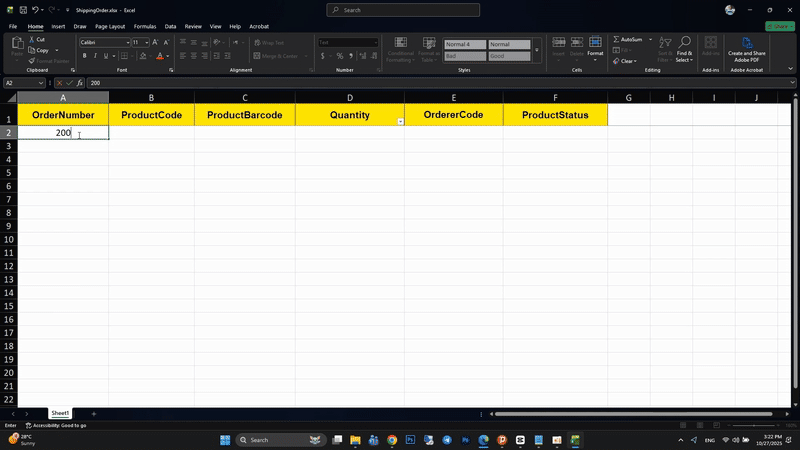 Shipping Order, reference number, warehouse, customer, and owner, linari, www.linari.ge,