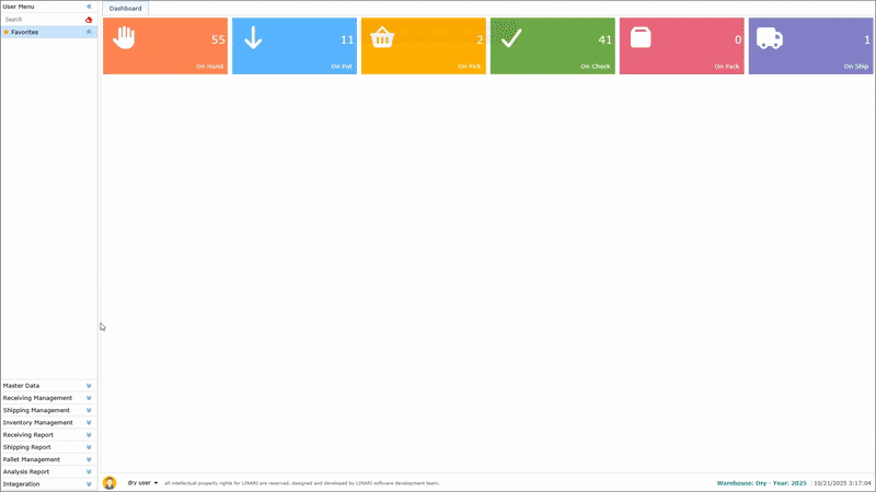 Form for creating a new shipping order with fields for date, reference number, warehouse, customer, and owner., linari, www.linari.ge,